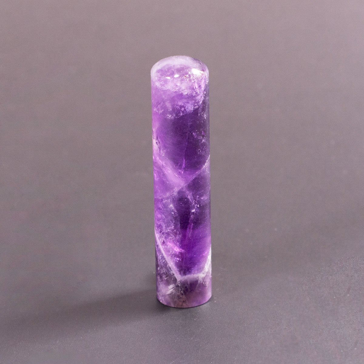 紫水晶(アメジスト)の銀行印/13.5mm/ケース別売 | はんこ・実印なら印鑑の匠ドットコム