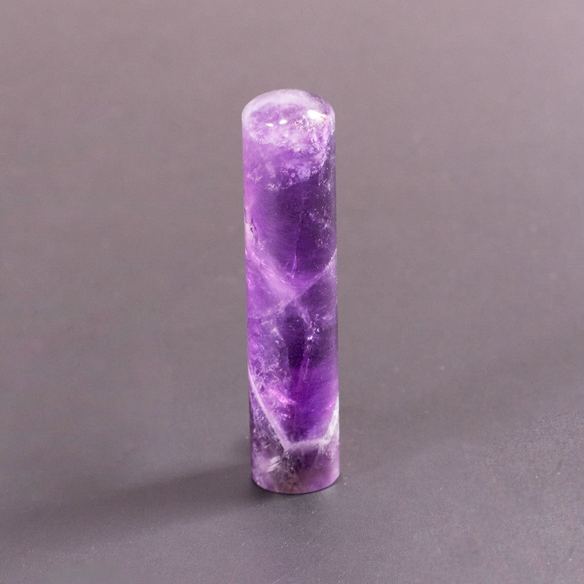 紫水晶(アメジスト)の銀行印/13.5mm/ケース別売 | はんこ・実印なら